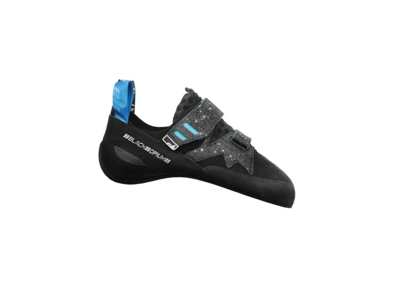 Woman climbing shoe